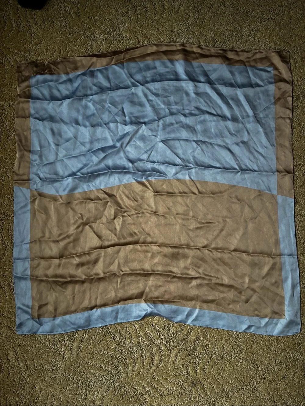 OAK + FORT Blue and Brown Lightweight Scarf